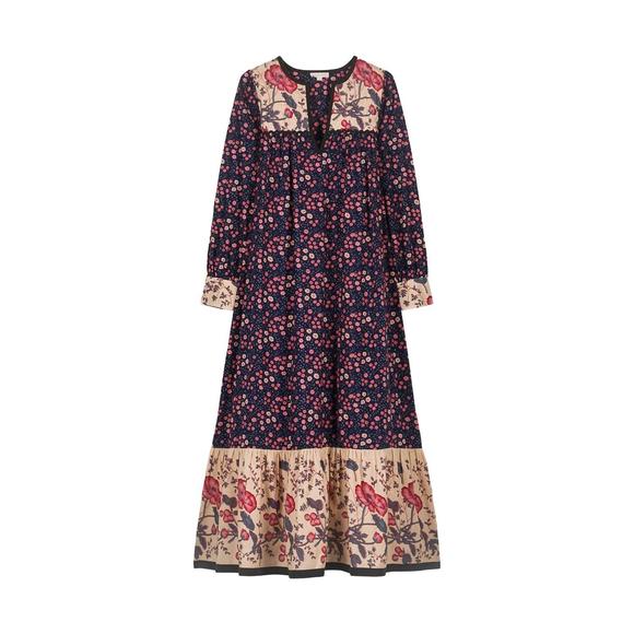NEW LOUISE MISHA gypsiane dress in midnight star garden/cream poppies